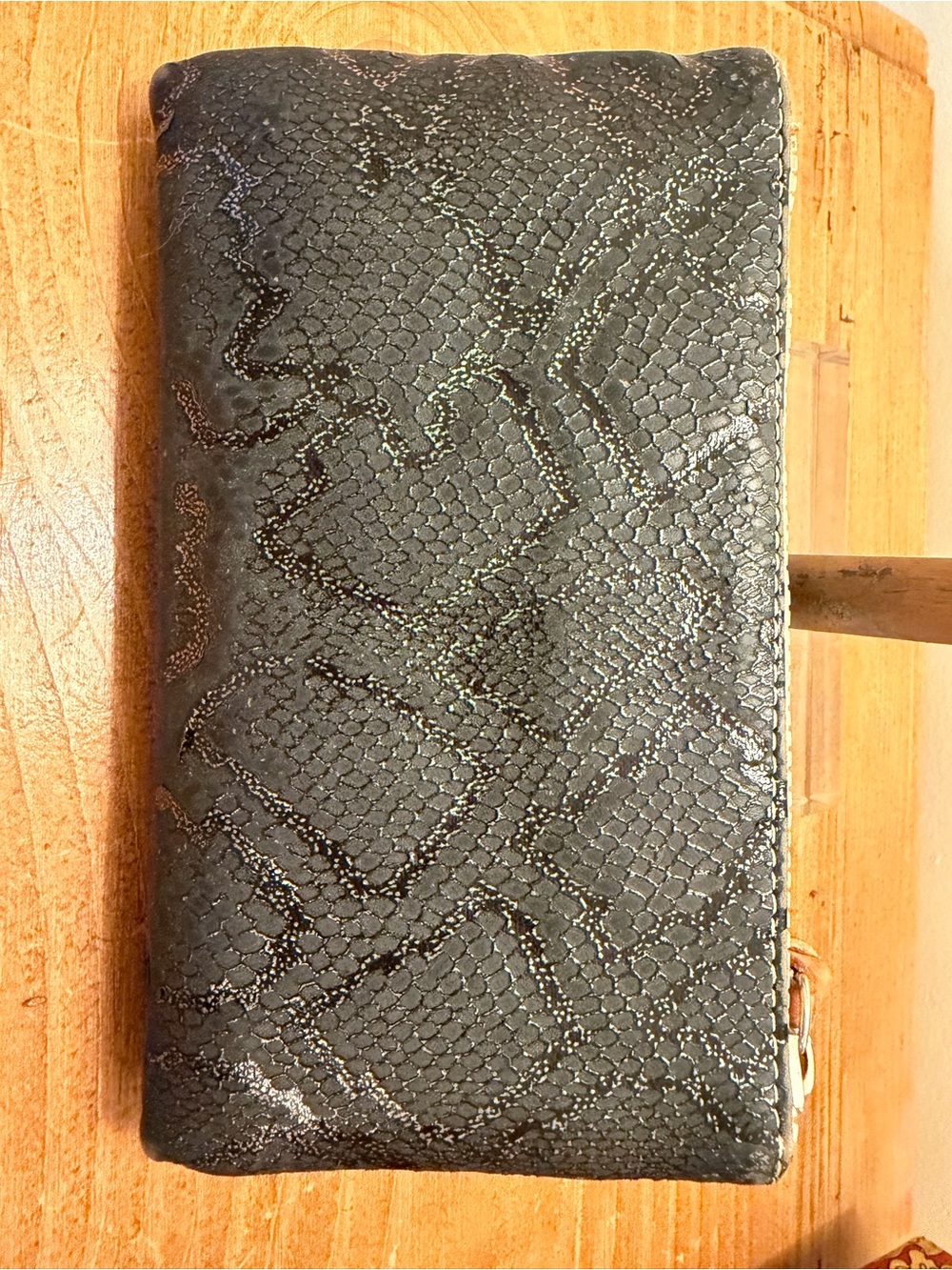 Consuela Black and Brown Textured Wallet with Logo Patch - Picture 7 of 11